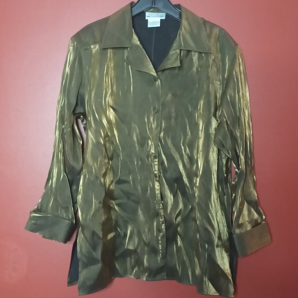 Shiny Gold Principles Top Sz 14